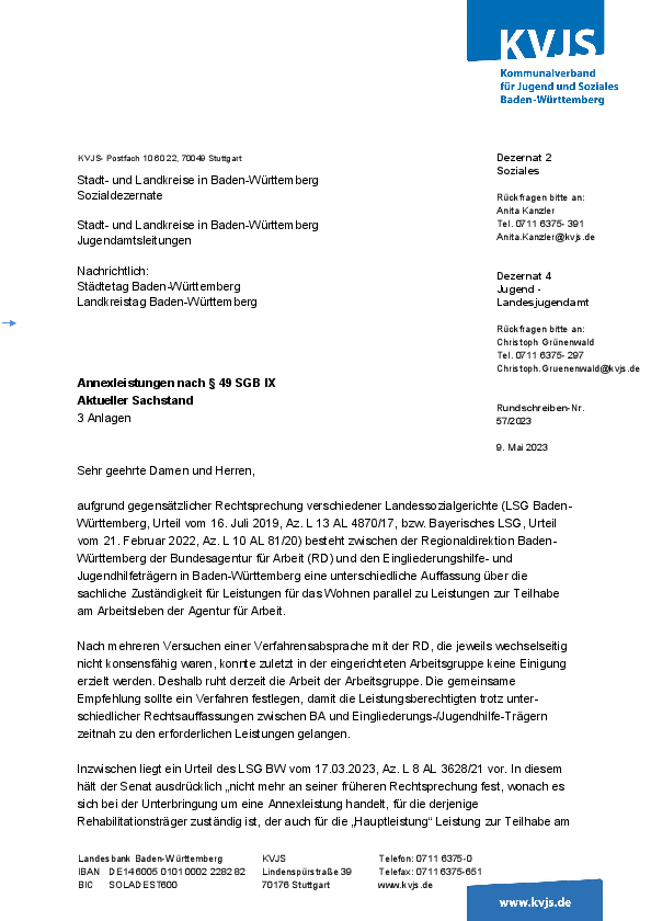 Rundschreiben 57-2023