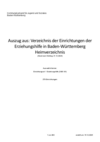 Verzeichnis der Einrichtungen der Erziehungshilfe in Baden-Württemberg 2024 Verzeichnis der Einrichtungen der Erziehungshilfe in Baden-Württemberg 2024