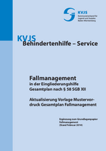 Fallmanagement in der Eingliederungshilfe Gesamtplan nach § 58 SGB XII. Aktualisierung Vorlage Mustervordruck Gesamtplan Fallmanagement, November 2014