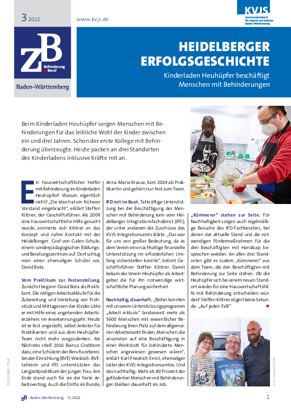 belangrijk begin Pijnboom KVJS: Landesausgabe 3/2022 der Zeitschrift Behinderung und Beruf (ZB) online